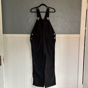 Black Everlane overalls, size 8